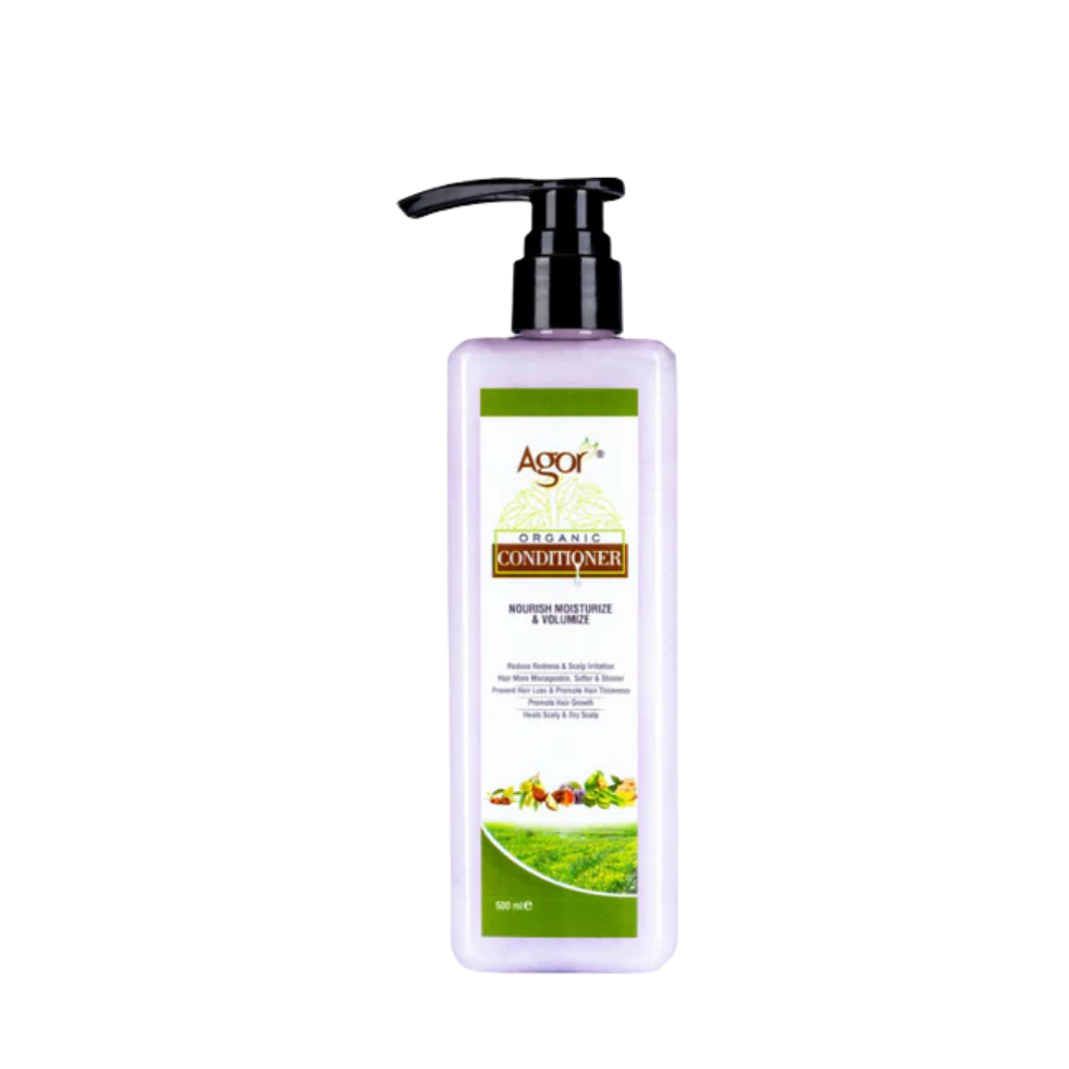 agor organic conditioner 500ml nourishing moisturizing volumizing hair care for soft shiny and manageable healthy looking hair