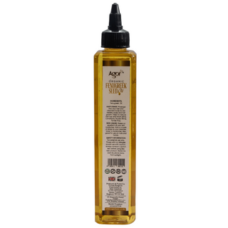 agor organic fenugreek seed oil 250ml natural hair growth scalp nourishment and skin hydrating herbal oil