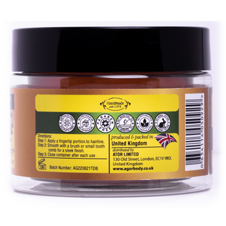 agor organic flaxseed edge control 100g strong hold smooth styling gel for sleek edges frizz control and natural polished hair look