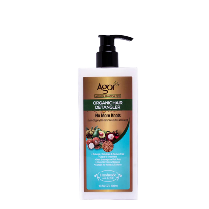 Agor Organic Hair Detangler 300ml | No More Knots Shea Butter Flaxseed Care