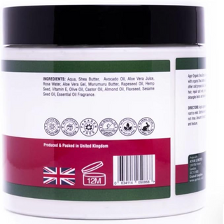 agor organic leave in conditioner 430ml shea butter avocado oil frizz control detangling hair moisturizer for soft smooth and manageable hair