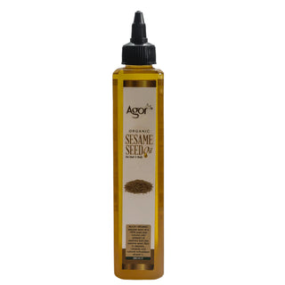agor organic sesame seed oil for hair and body deep nourishment hydration soft shiny hair glowing skin 250ml