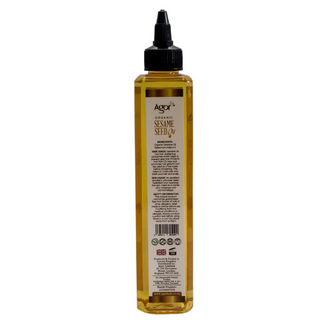 agor organic sesame seed oil 250ml natural hair and body oil for scalp nourishment hydration and healthy hair care