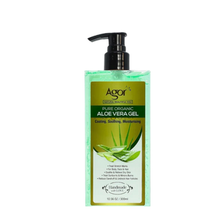 agor pure organic aloe vera gel 300ml soothing hydrating natural gel for skin hair and scalp care cooling and nourishing formula