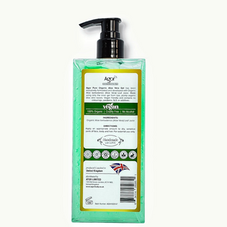 agor pure organic aloe vera gel 300ml soothing hydrating natural gel for skin hair and scalp care cooling and nourishing formula