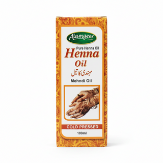 alamgeer henna oil 100ml for hair strengthening scalp nourishment and shine enhancement
