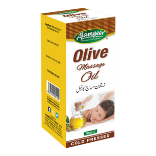 alamgeer olive massage oil 70ml for relaxing body massage and skin nourishment