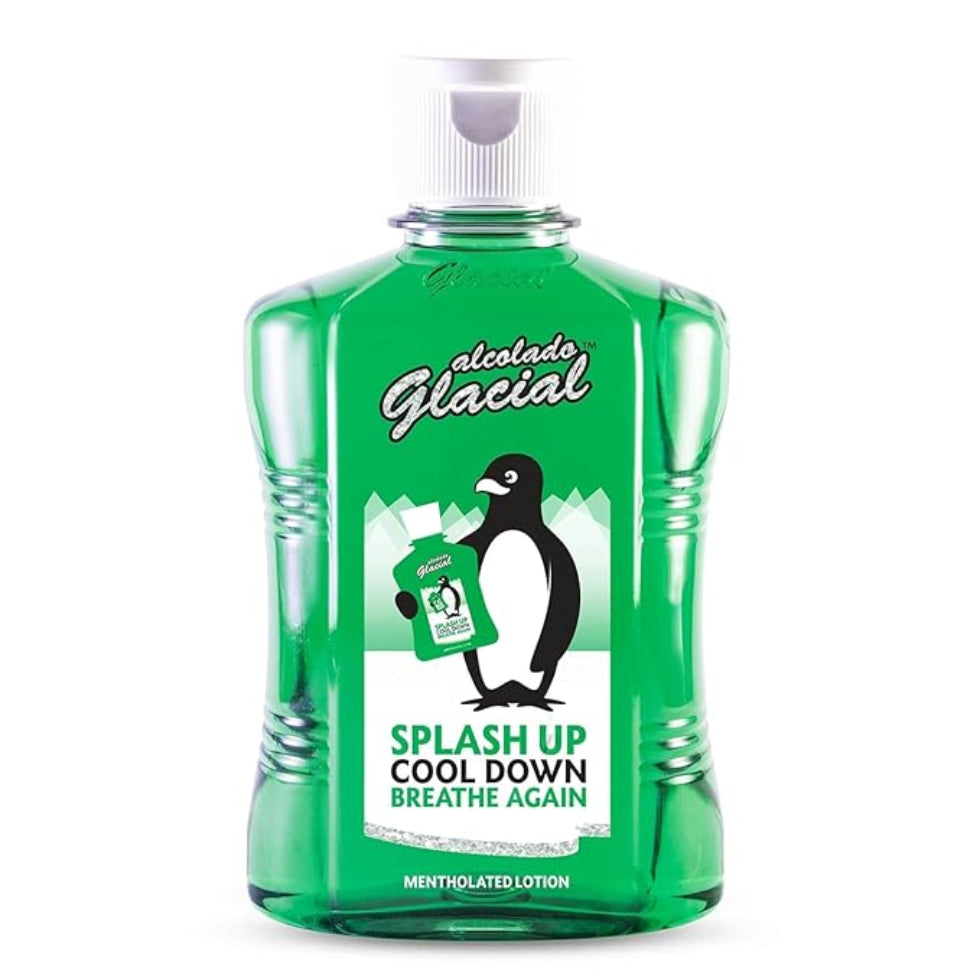 Alcolado glacial splash menthol lotion 250ml for cooling relief and long lasting freshness