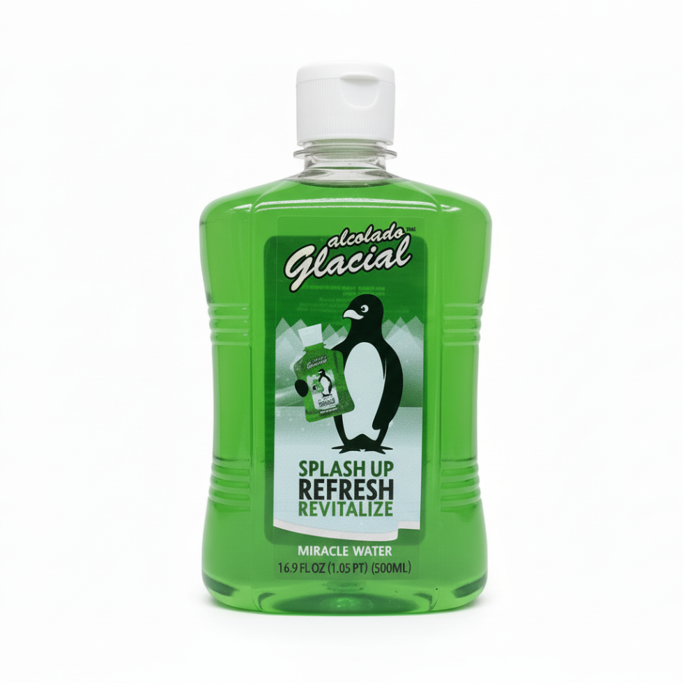 Alcolado glacial splash 500ml menthol body splash for cooling and refreshing relief