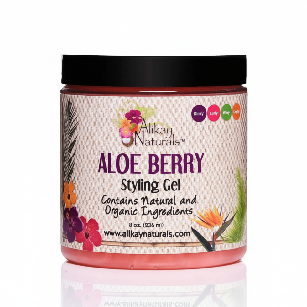 alikay naturals aloe berry style gel 8oz for hydrating frizz free non flaking curl definition