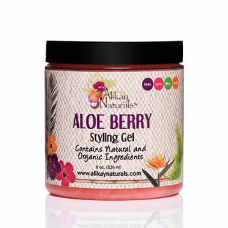 alikay naturals aloe berry style gel 8oz for hydrating frizz free non flaking curl definition