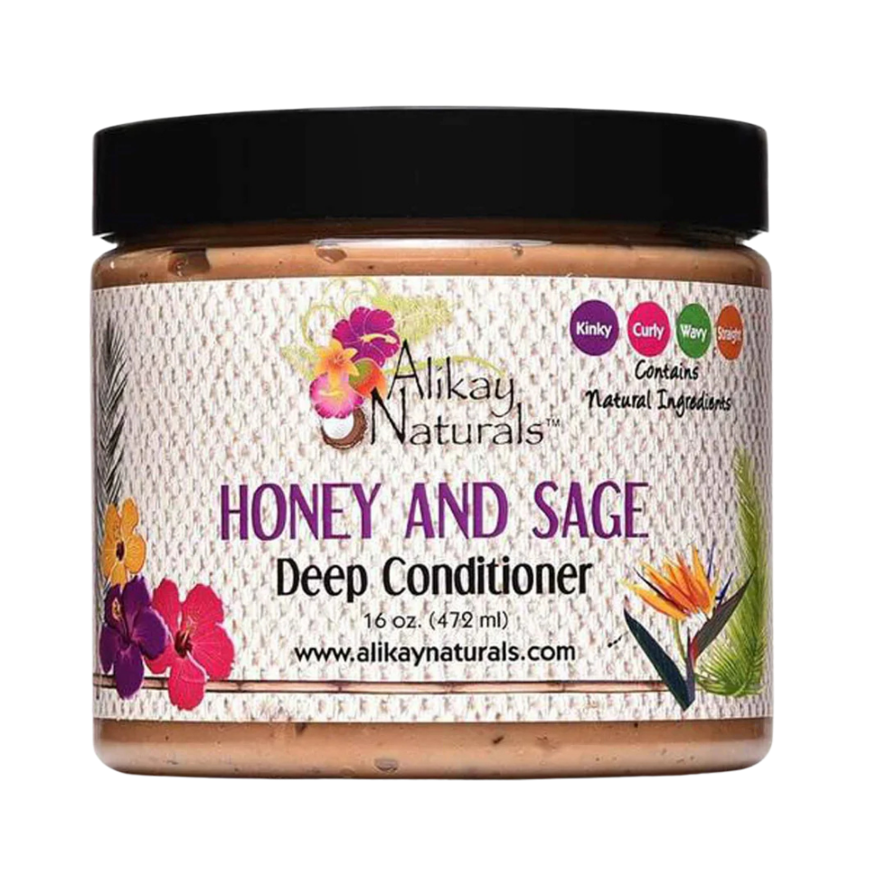 alikay naturals honey sage deep conditioner 8oz for deep hydration repair smooth healthy hair