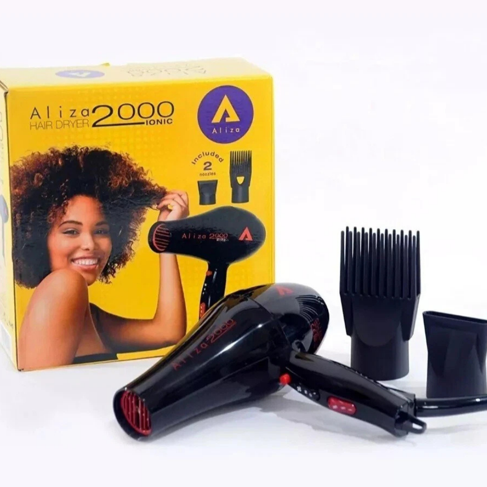Aliza ionic hairdryer reduces frizz and dries hair fast for smooth shiny finish