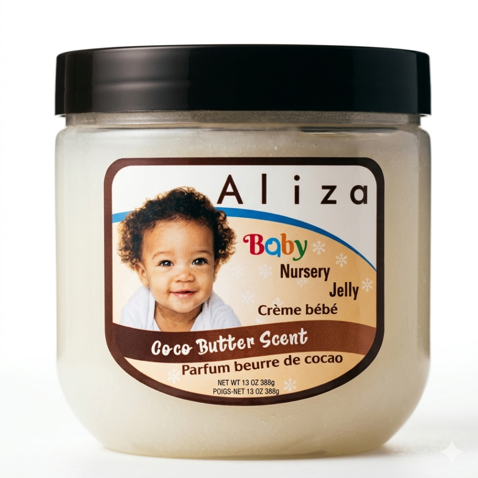 Aliza coco butter nursery jelly deeply moisturizes and protects dry skin naturally
