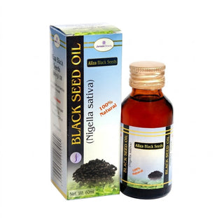 Aliza black seed oil 60ml nourishes hair and skin for shine softness and glow