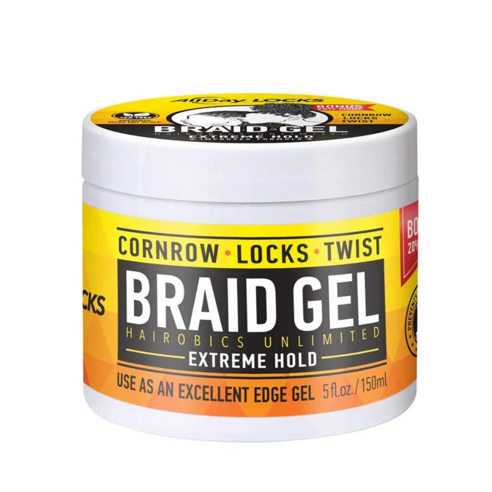 allday locks braid gel extreme hold 5oz strong hold braids and edge control styling gel