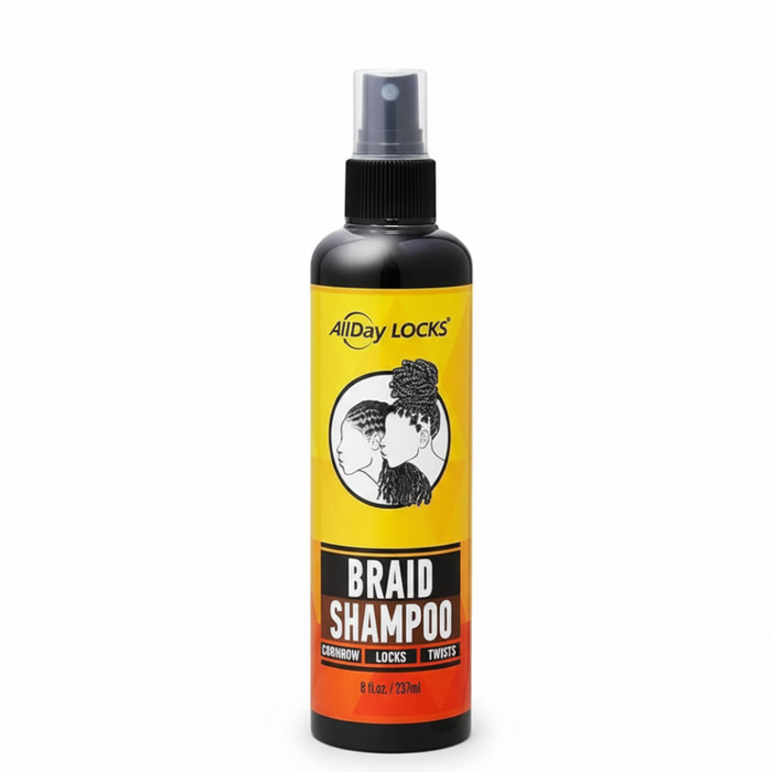AllDay Locks Braid Shampoo 8oz | Rinse-Free Cleanser for Braids & Locs