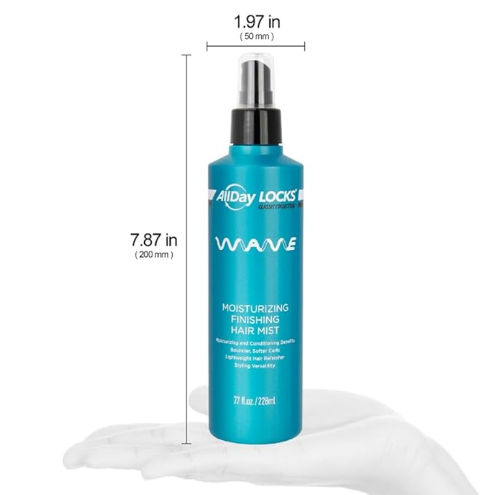 AllDay Locks wave moisturizing hair mist 7.7oz shine hydration spray curl refresh frizz control lightweight hair mist