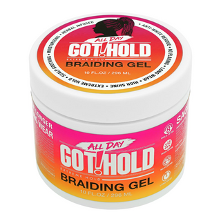 all day got hold braiding gel extreme hold styling gel braids cornrows twists 10oz
