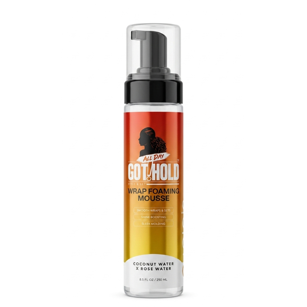 all day got hold wrap foaming mousse coconut rose water styling foam 250ml