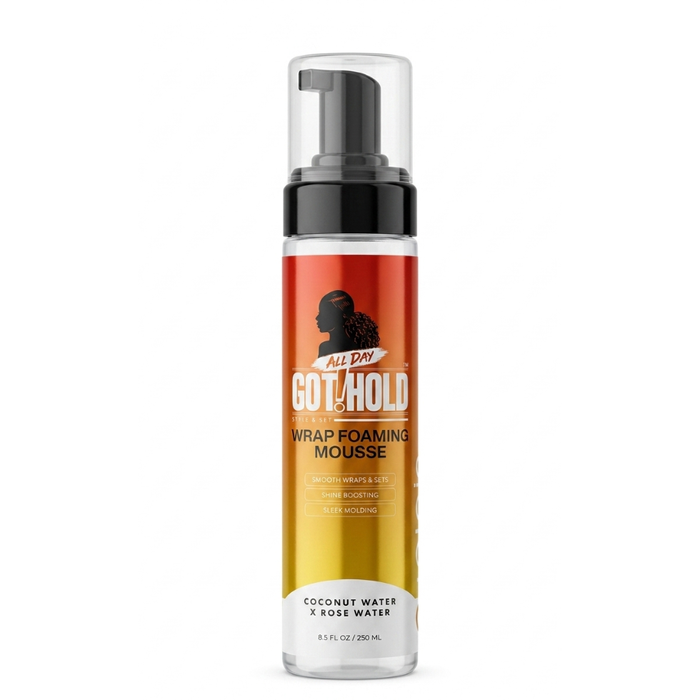 all day got hold wrap foaming mousse coconut rose water styling foam 250ml