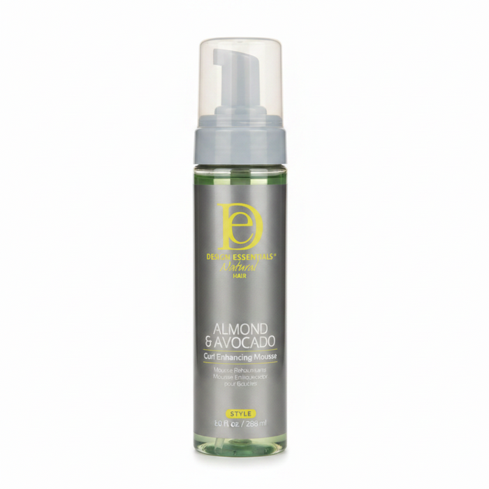 almond avocado curl enhancing mousse for soft defined frizz free bouncy shiny curls lightweight hold