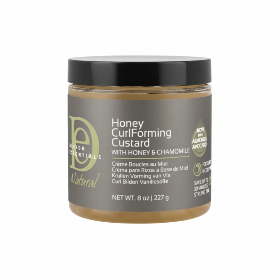 almond avocado honey curl forming custard 8oz for defined frizz free soft shiny moisturized curls flexible hold