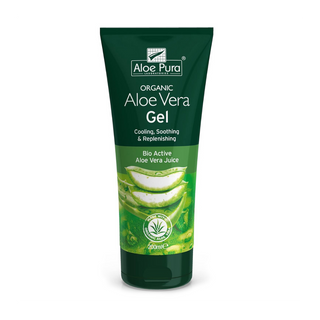 aloe pura aloe vera gel 200ml soothing hydrating skin care gel for face and body lightweight non greasy moisturizing aloe vera gel calming refreshing skin treatment product