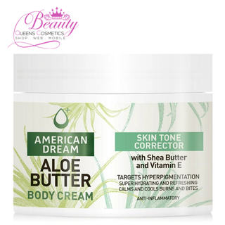 American Dream Aloe Butter Skin Tone Corrector Body Cream 500ml- Brighten & Hydrate
