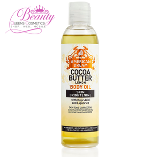 American Dream Cocoa Butter Lemon Body Oil 200ml- Brighten, Nourish & Hydrate