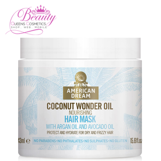 American Dream Coconut Wonder Oil Hair Mask 443ml- Deep Repair, Hydrate & Shine
