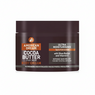 american dream cocoa butter body cream for men hydrating skin care soft smooth healthy skin