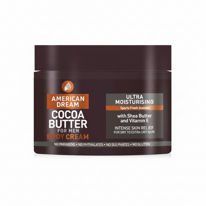 American Dream Cocoa Butter Body Cream for Men 500ml | Hydrating Skin Care