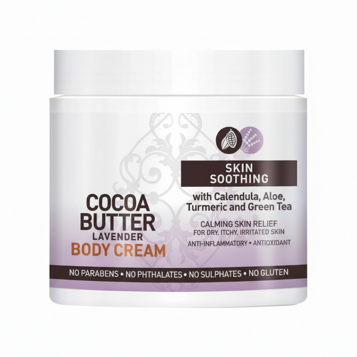 american dream cocoa butter lavender cream hydrating soothing relaxing soft smooth skin care