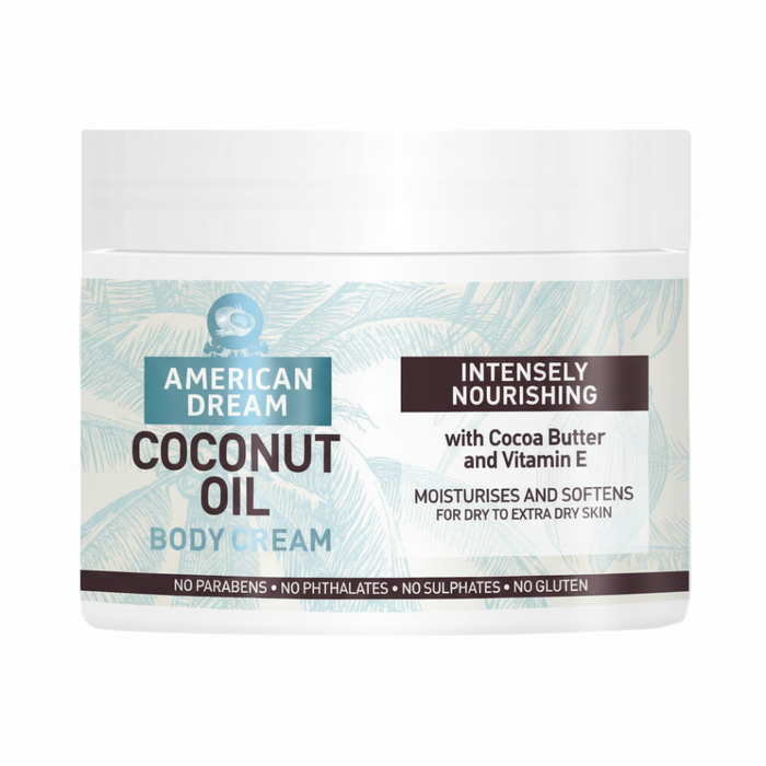 american dream coconut oil body cream deep nourish hydrating soft smooth healthy glowing skin