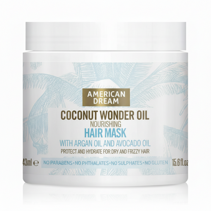 american dream coconut wonder oil hair mask deep repair hydrate shine smooth healthy hair treatment