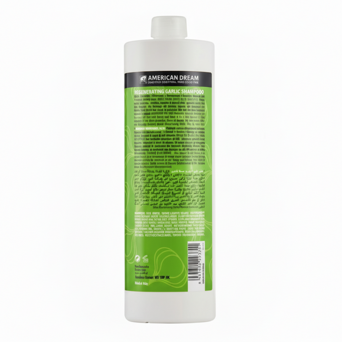 American Dream Garlic Shampoo 1000ml | Regenerating Strengthening Hair Care
