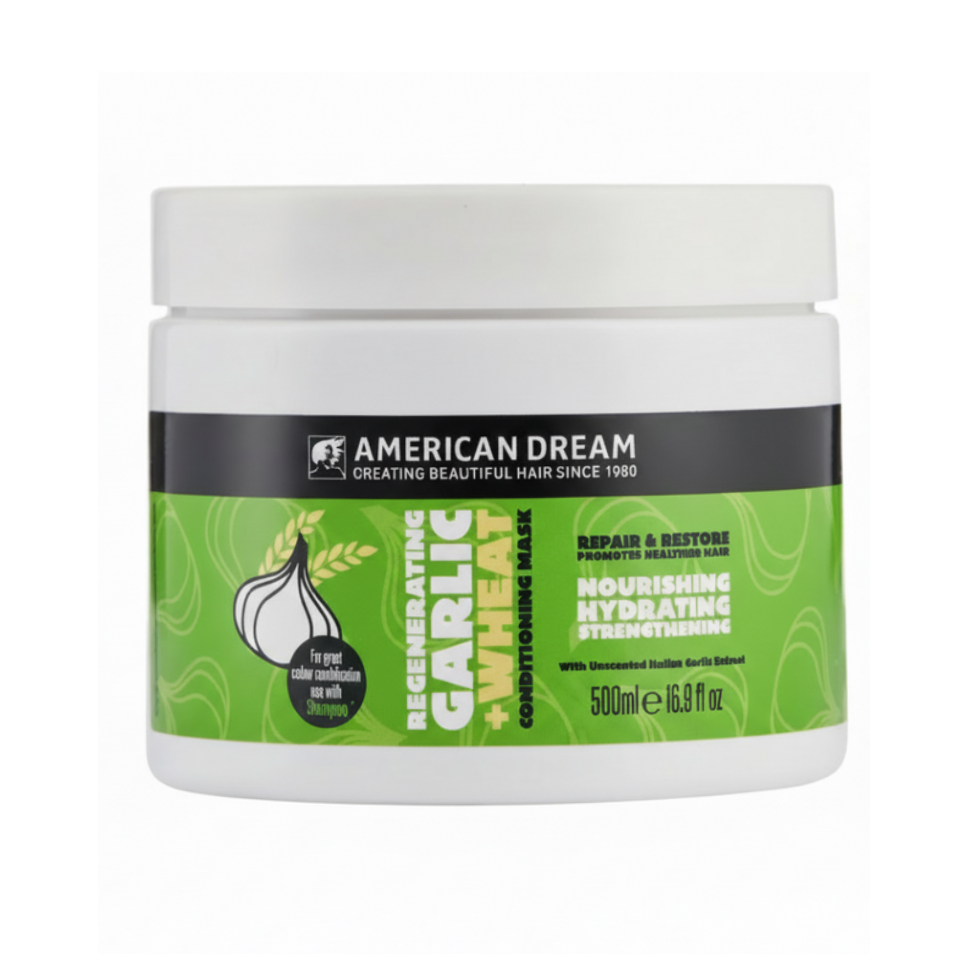 american dream garlic wheat hair mask strengthen repair damaged hair deep conditioning smooth healthy hair