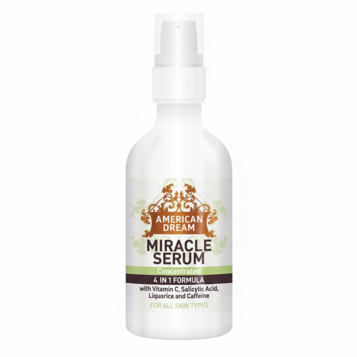 american dream miracle serum 4 in 1 brightening radiant glow hydrating smooth skin care serum