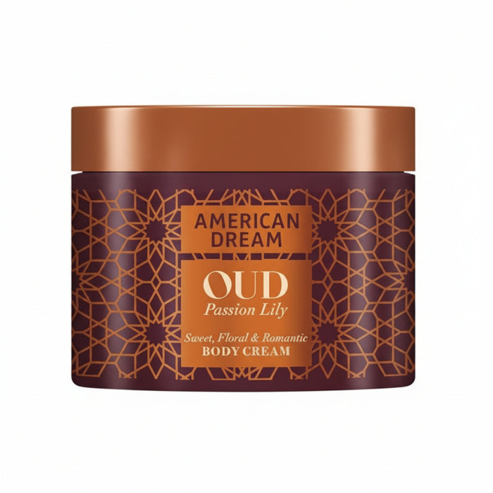 american dream oud passion lily body cream for hydration soft glowing smooth skin