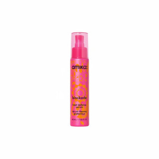 amika blockade heat defense serum 50ml heat protect serum for hair styling frizz control shine smoothing lightweight hair care product