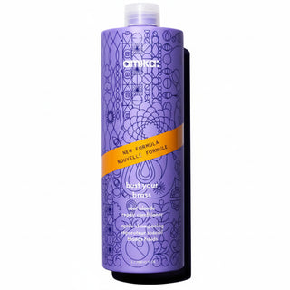 amika bust your brass cool blonde conditioner 1000ml purple toning conditioner for blonde hair brass neutralizing salon size color treated hair care product