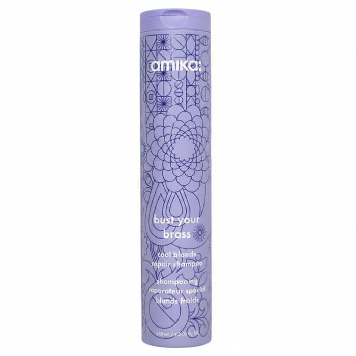 Amika Bust Your Brass Cool Blonde Shampoo 275ml | Tone Correcting Blonde Care