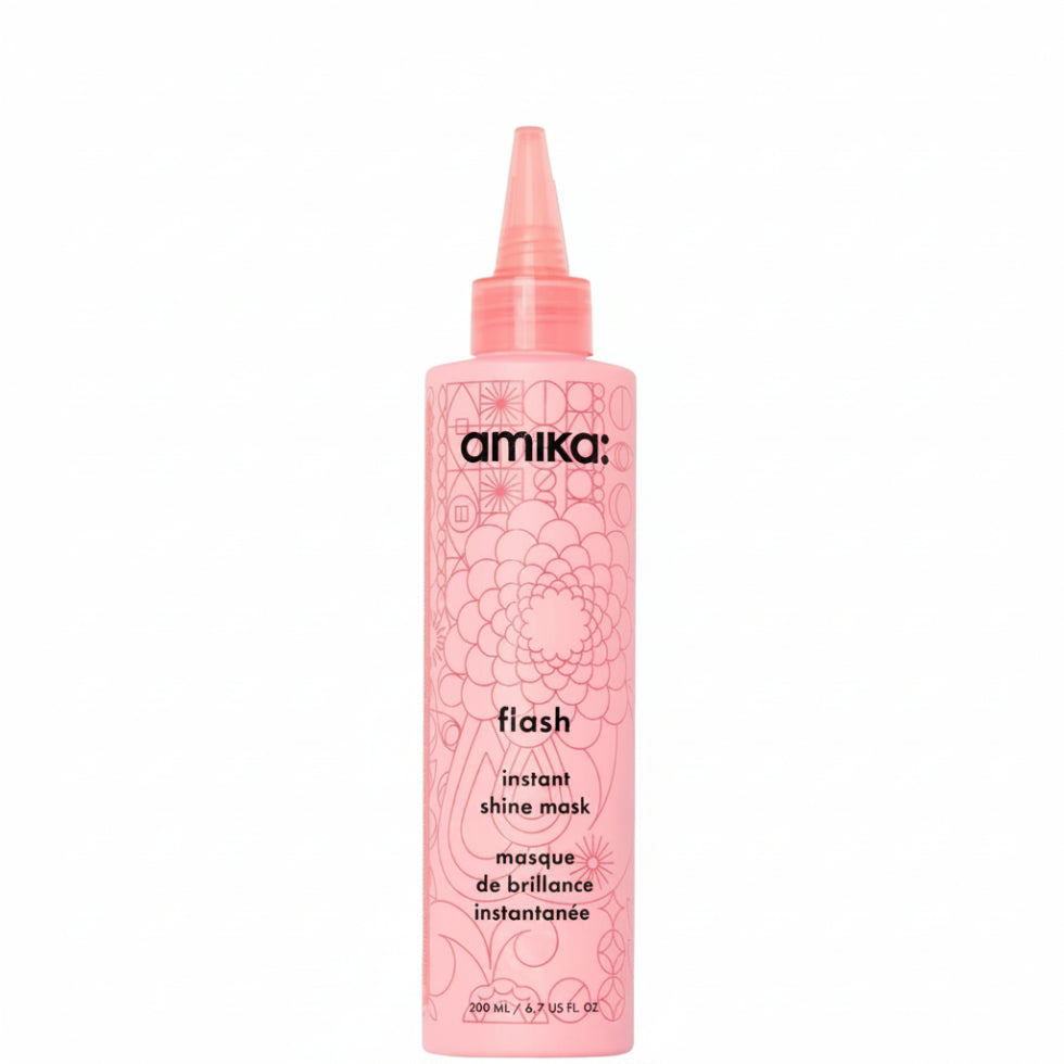 Amika Flash Instant Shine Mask 200ml for glossy shine softness and healthy-looking hair treatment
