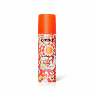 amika headstrong intense hold hairspray 49ml strong hold finishing spray for long lasting hairstyle control frizz and flyaways travel size hair spray