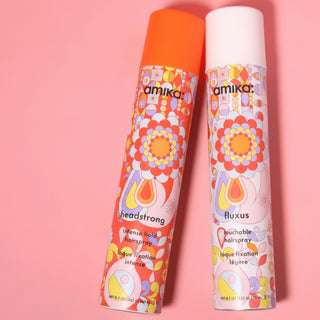 amika headstrong intense hold hairspray 49ml strong hold finishing spray for long lasting hairstyle control frizz and flyaways travel size hair spray