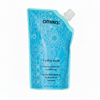 amika hydro rush intense moisture conditioner 500ml hydrating conditioner for dry frizzy hair smooth soft salon hair care treatment