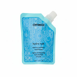 Amika Hydro Rush Intense Moisture Conditioner 60ml for hydration softness and healthy looking hair