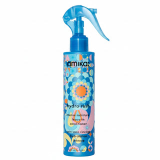 Amika Hydro Rush Intense Moisture Leave-In Conditioner 200ml for hydration frizz control and soft manageable hair