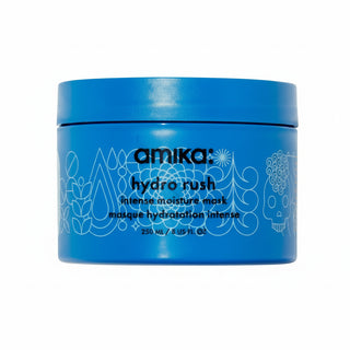 Amika Hydro Rush Intense Moisture Mask 250ml for deep hydration softness and healthy-looking hair treatment